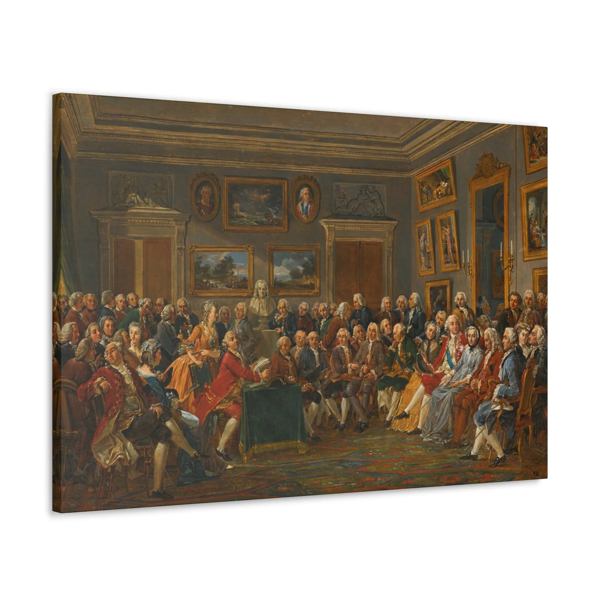 Historical Bookish Scene Canvas Poster