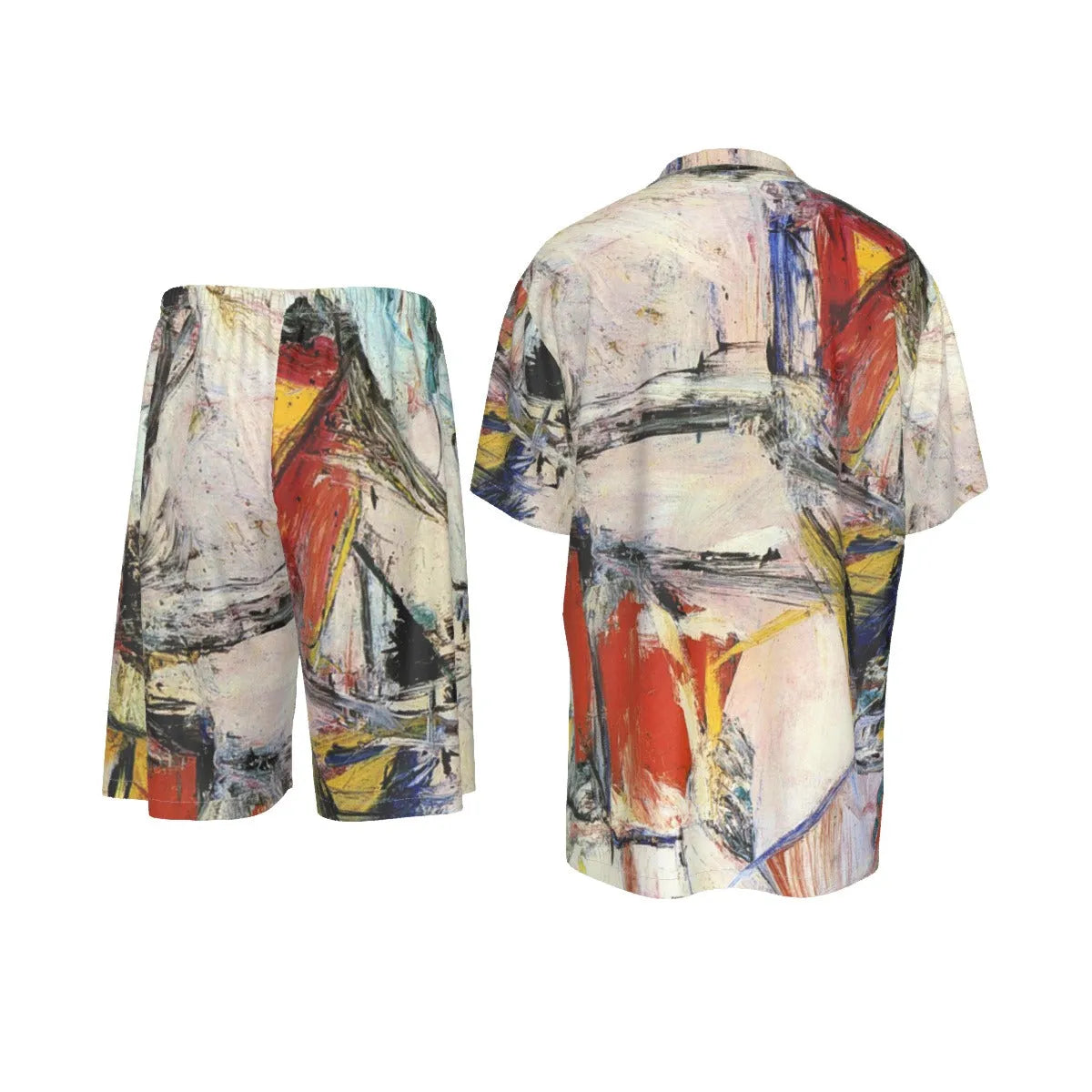 Interchange by Willem de Kooning Art Silk Shirt Suit Set