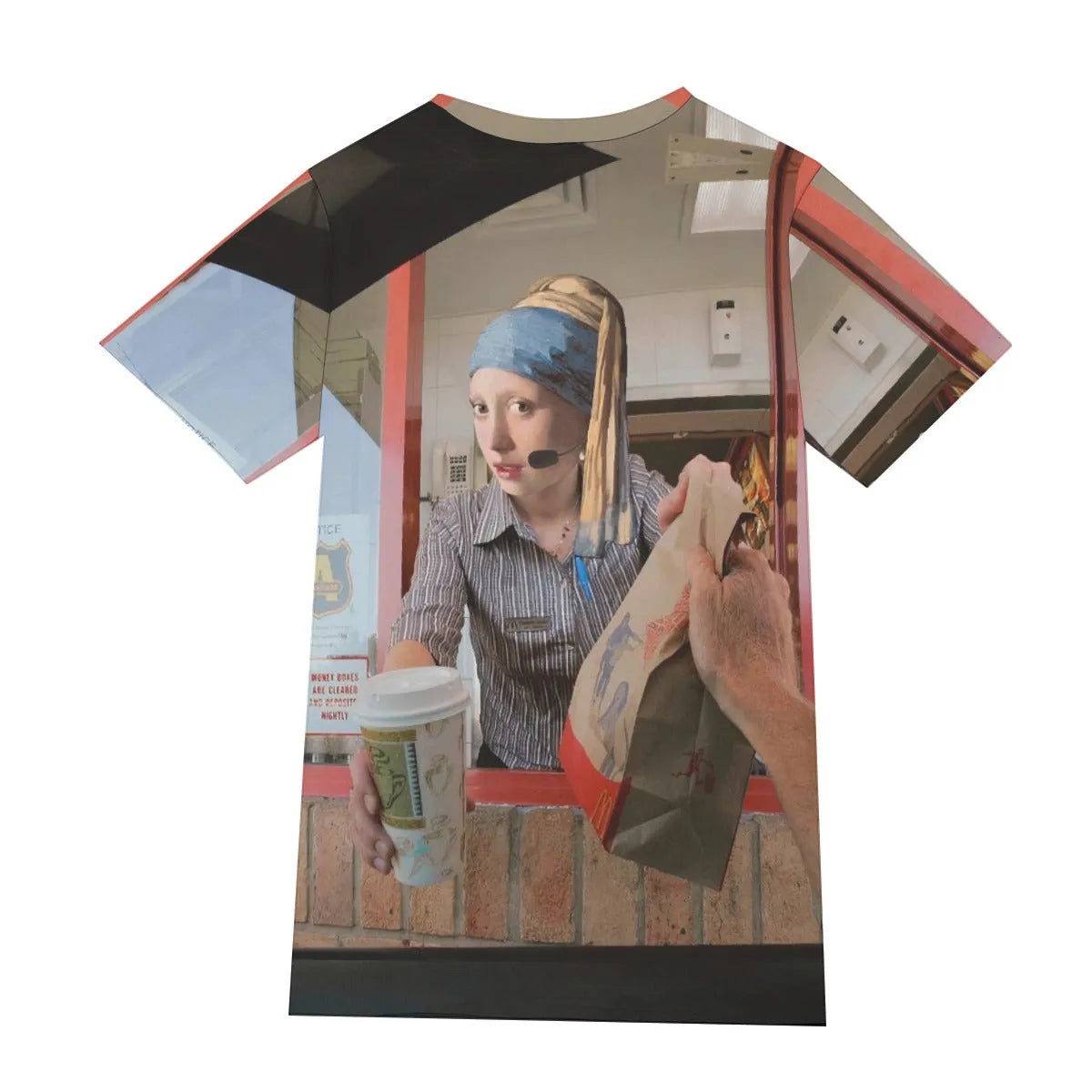 Johannes Vermeer Girl Fast Food Parody T-Shirt