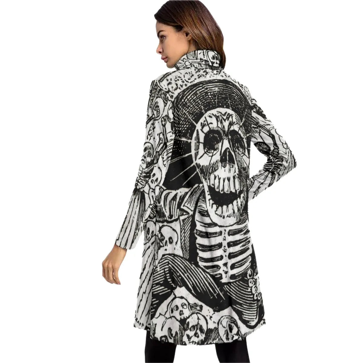 Jose Guadalupe Mexican Skeleton Art Dress Long Sleeve