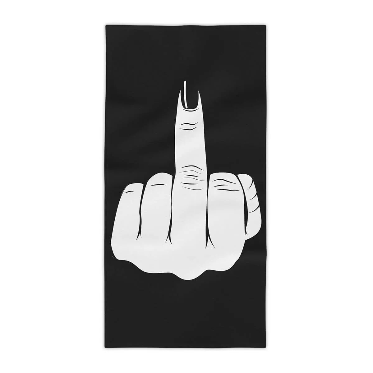 Kiss My Middle Finger Beach Towel