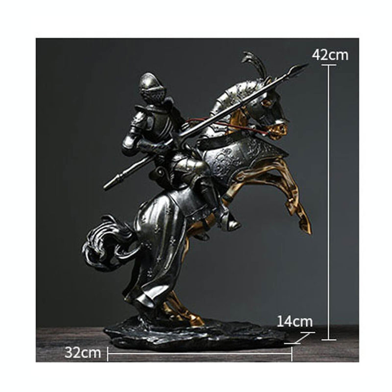 Knight Figure Statue Swordsman Cavalier Sculpture