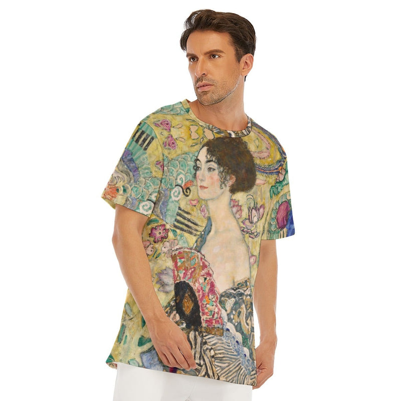 Lady with Fan Painting by Gustav Klimt T-Shirt