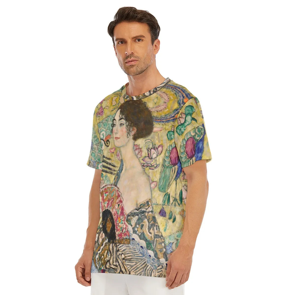 Lady with Fan Painting by Gustav Klimt T-Shirt