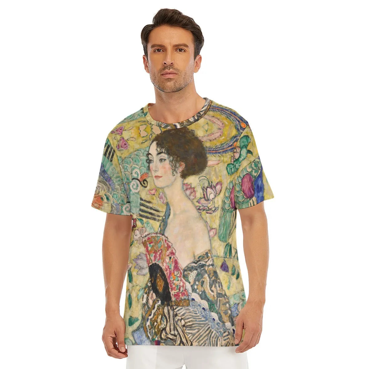 Lady with Fan Painting by Gustav Klimt T-Shirt