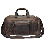 Large Capacity Leather Travel Brown Duffel Bag