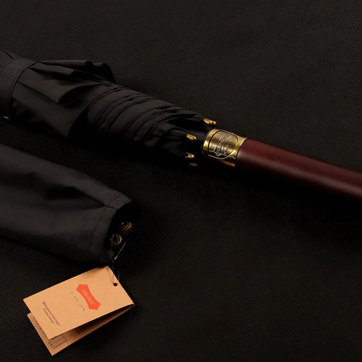 Large Long Wooden Handle Premium Retro 132 cm Umbrella