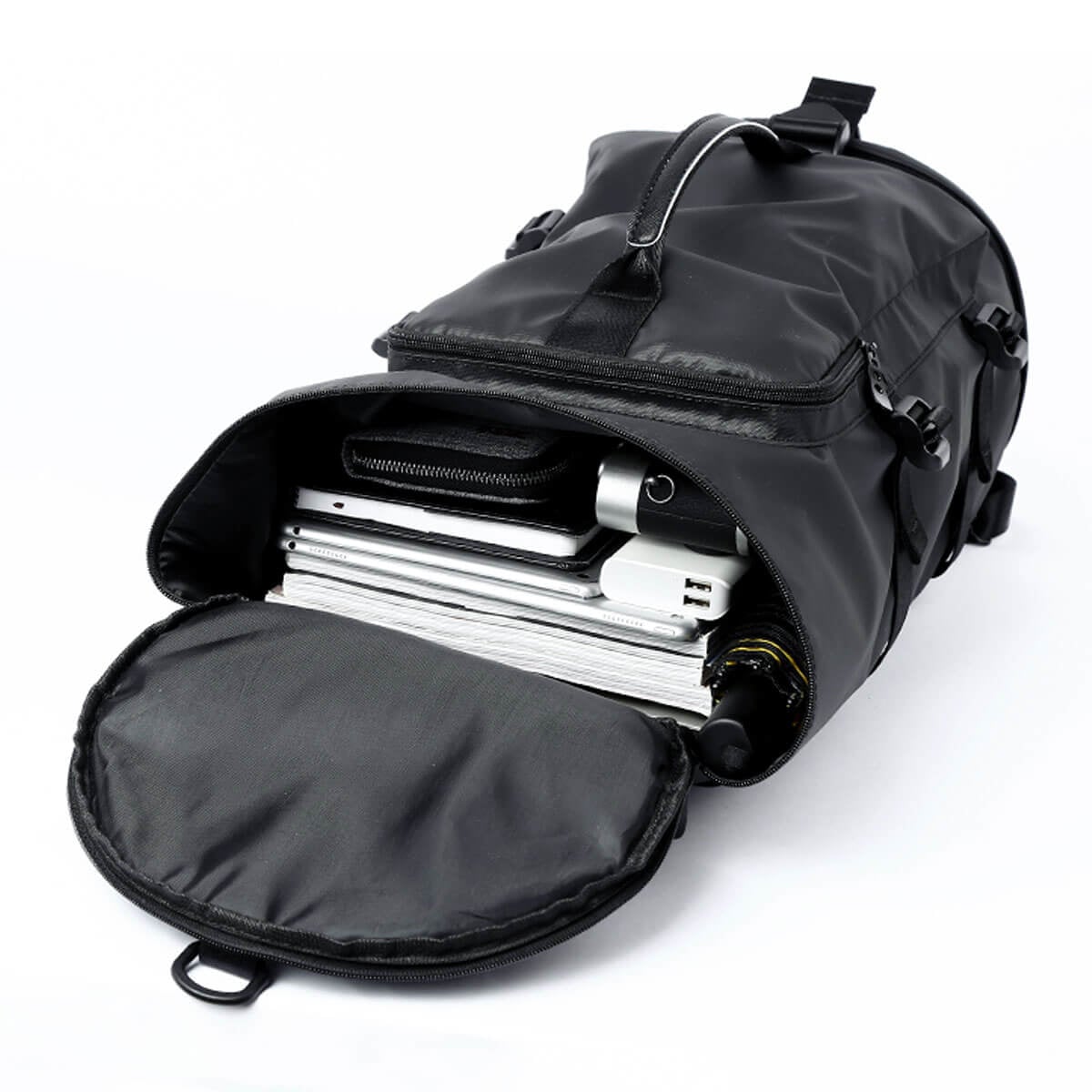 Spacious Large Travel Backpack with two-way zipper access