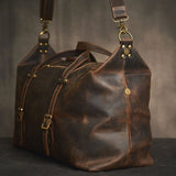 Vintage leather travel bag