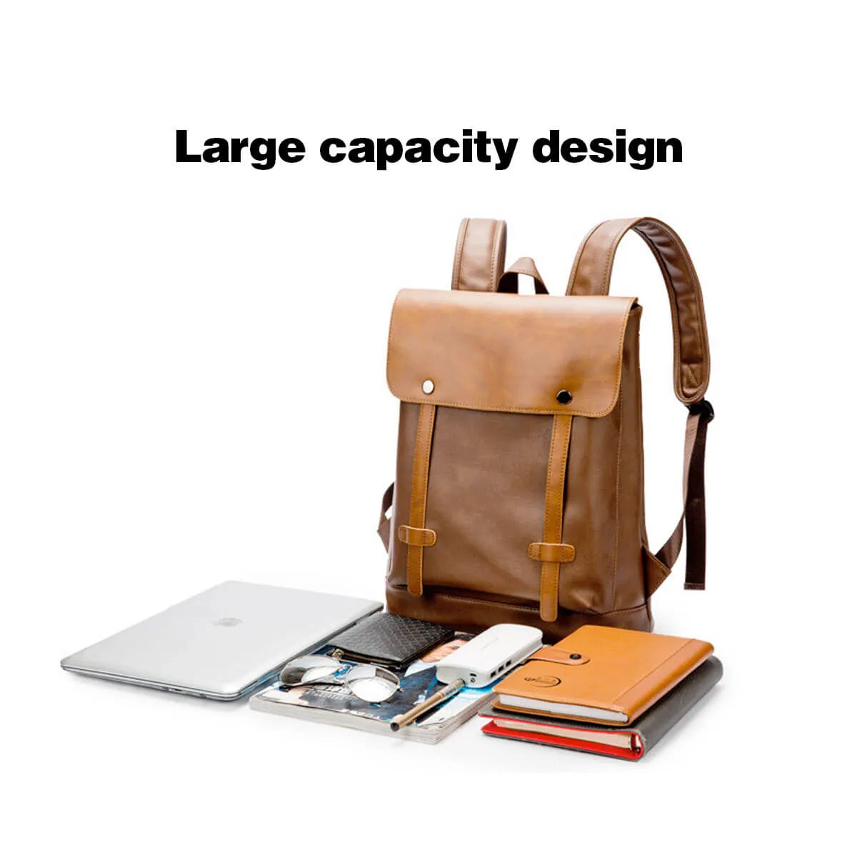 Leather Anti-Theft Waterproof Vintage Backpack