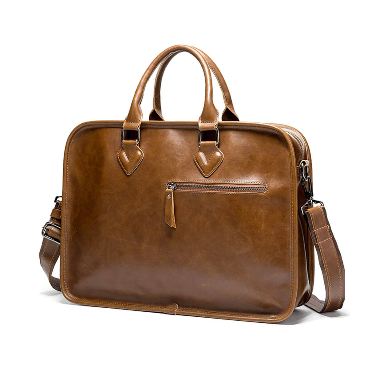 Leather Vintage Luxury Shoulder Laptop Briefcase