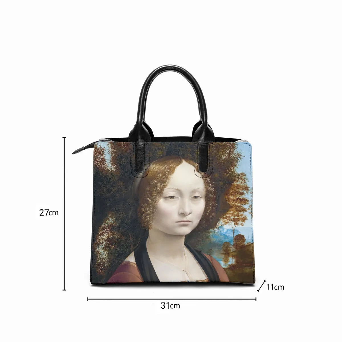 Leonardo da Vinci’s Ginevra de’ Benci Art Fashion Handbag