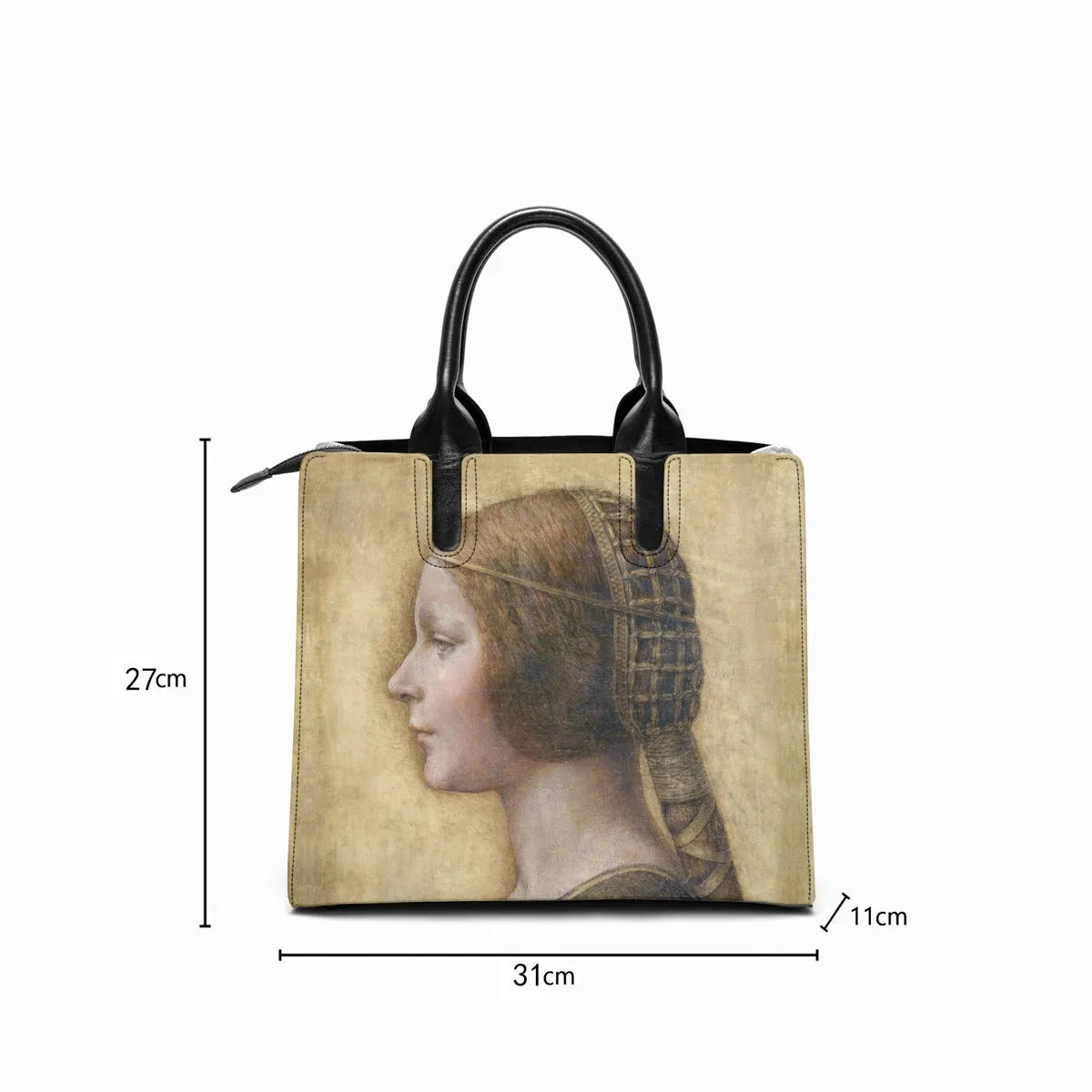 Leonardo da Vinci’s La Bella Principessa Art Handbag