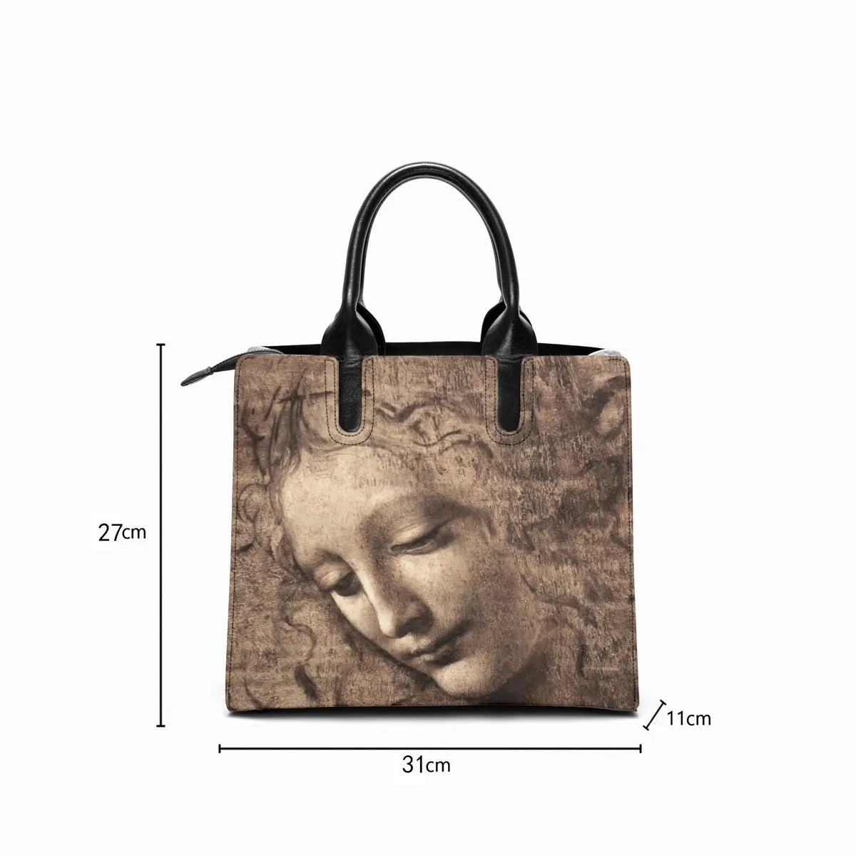 Leonardo da Vinci’s La Scapigliata Art Leather Handbag