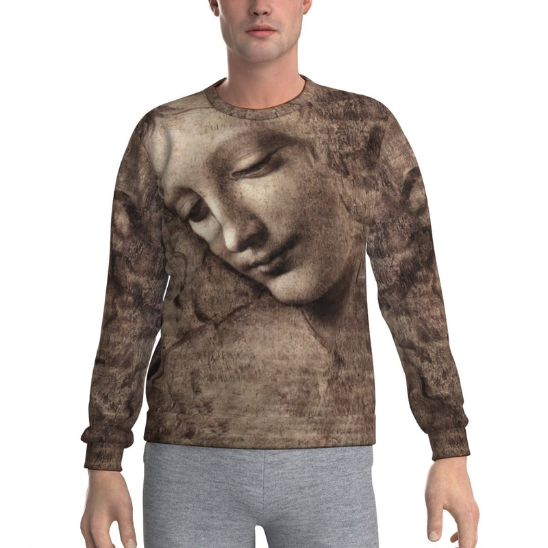 Leonardo da Vinci’s La Scapigliata Art Sweatshirt