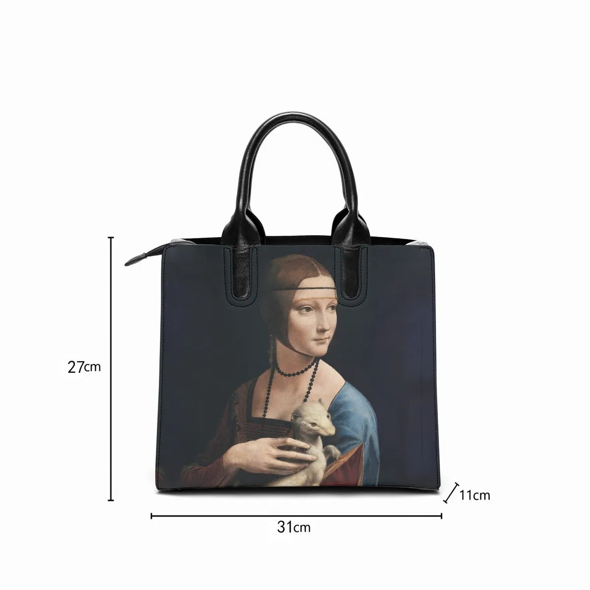 Leonardo da Vinci’s Lady with an Ermine Art Handbag