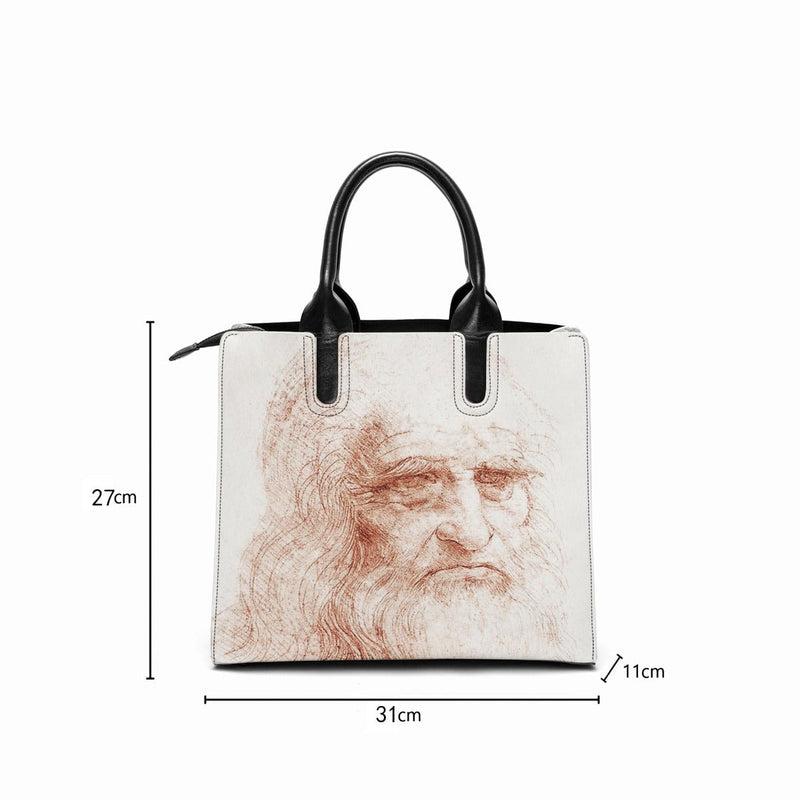 Leonardo da Vinci’s Self-portrait Art Fashion Handbag