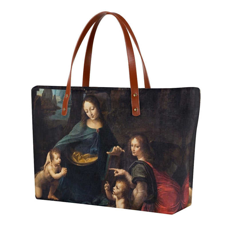 Leonardo da Vinci’s The Virgin of the Rocks Tote Bag