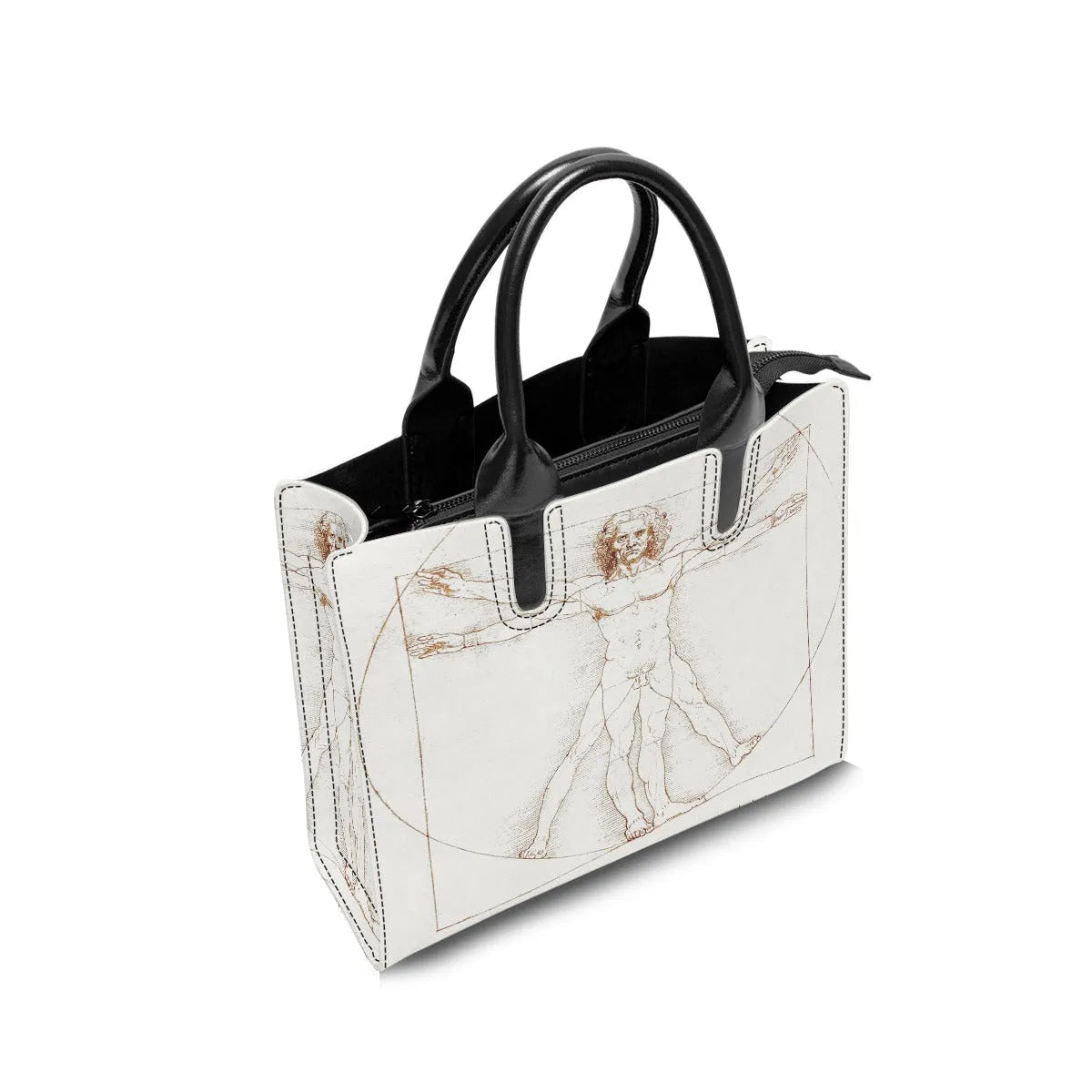 Leonardo da Vinci’s Vitruvian Man Art Fashion Handbag