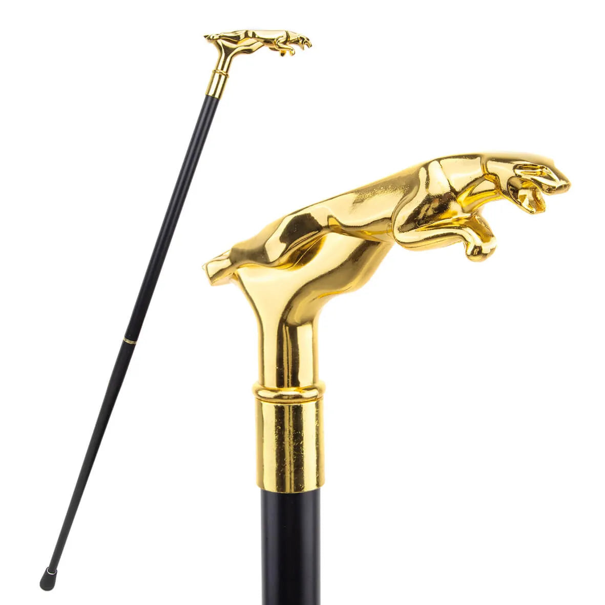 Leopard Handle Fashion Gold Luxury Walking Cane