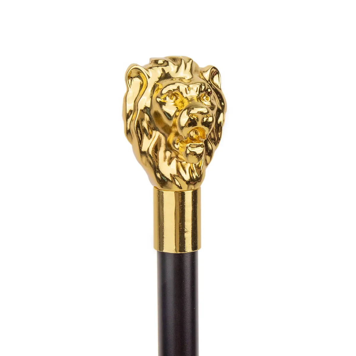 Lion Gold Handle Luxury Walking Cane