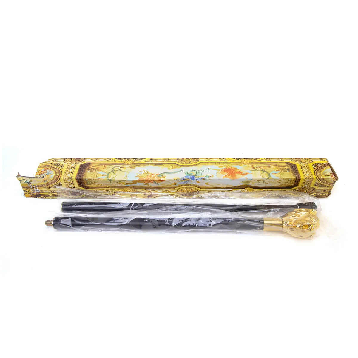 Lion Gold Handle Luxury Walking Cane