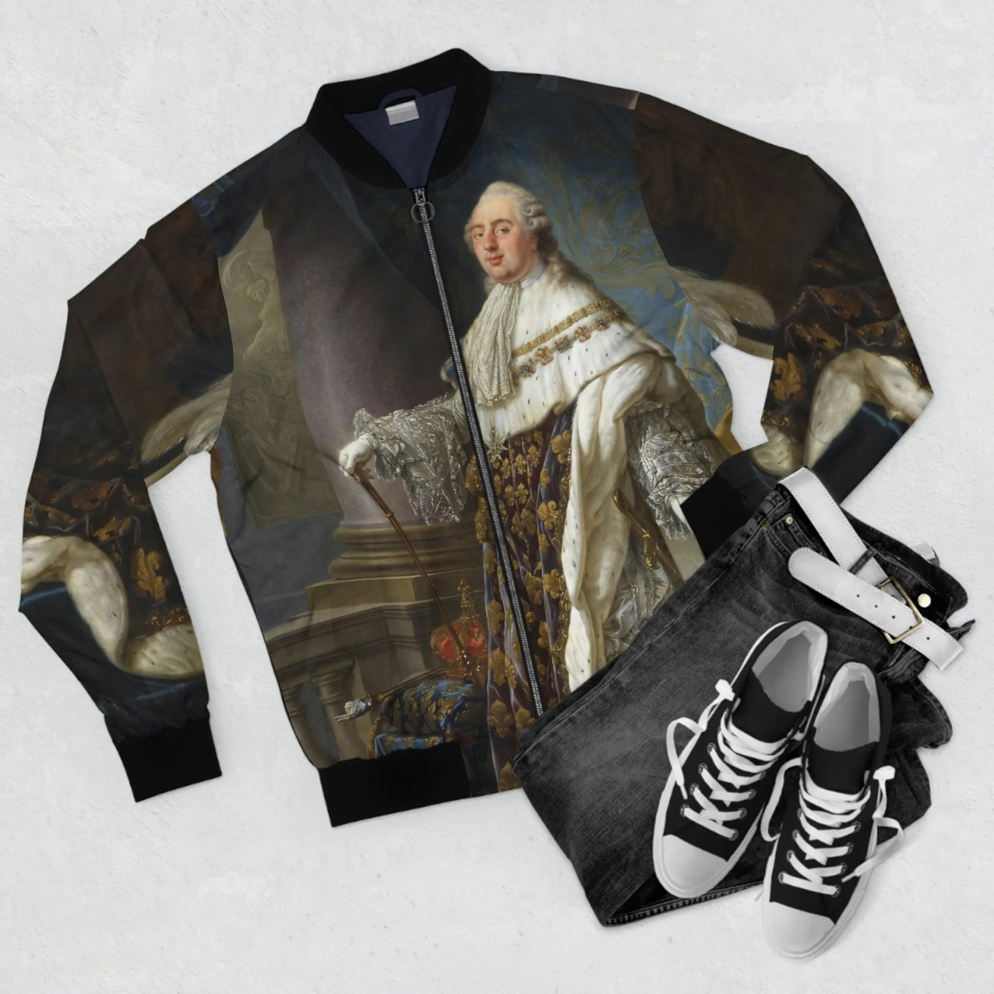 Louis XVI Roi de France et de Navarre Art Bomber Jacket