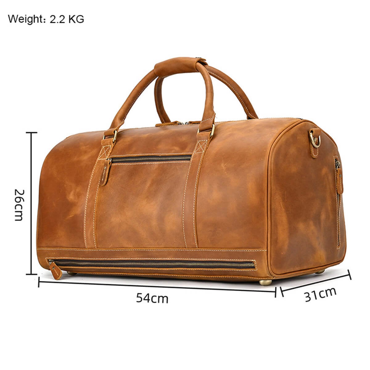 Overnight Suitcase High-Quality Leather Bag
