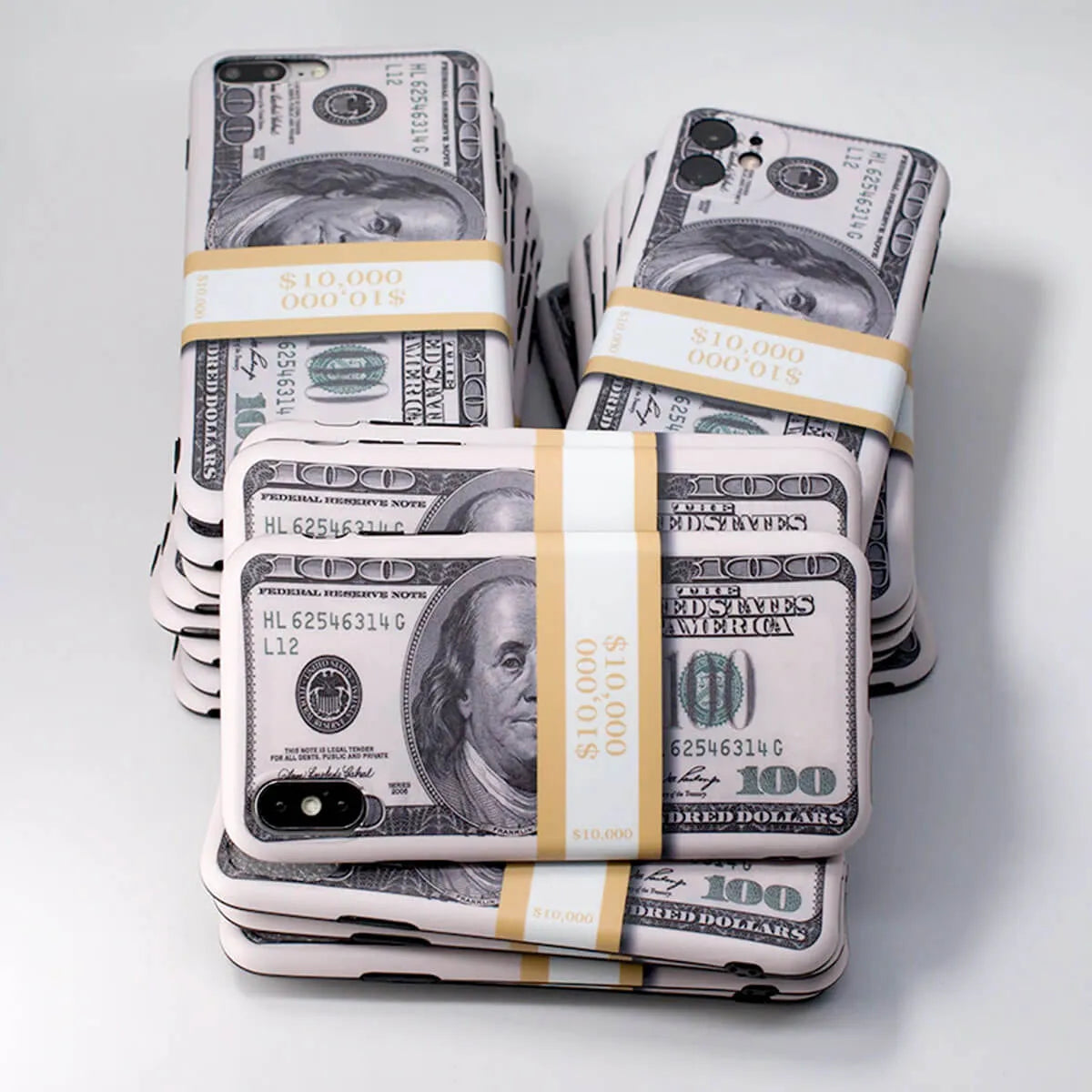 Luxury 10000 US Dollar Money Phone Case for iPhones