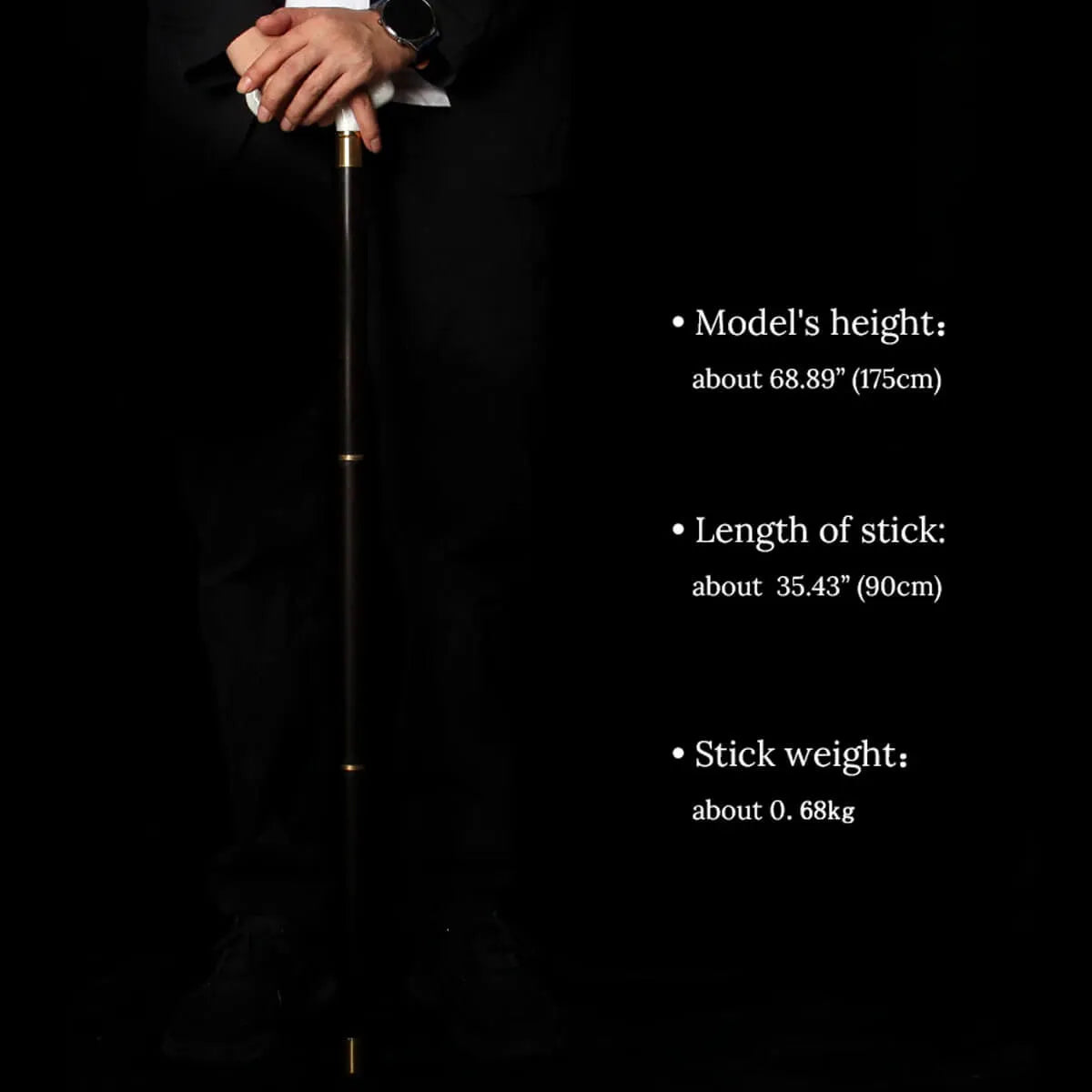 Luxury African Wooden Handle Walking Cane