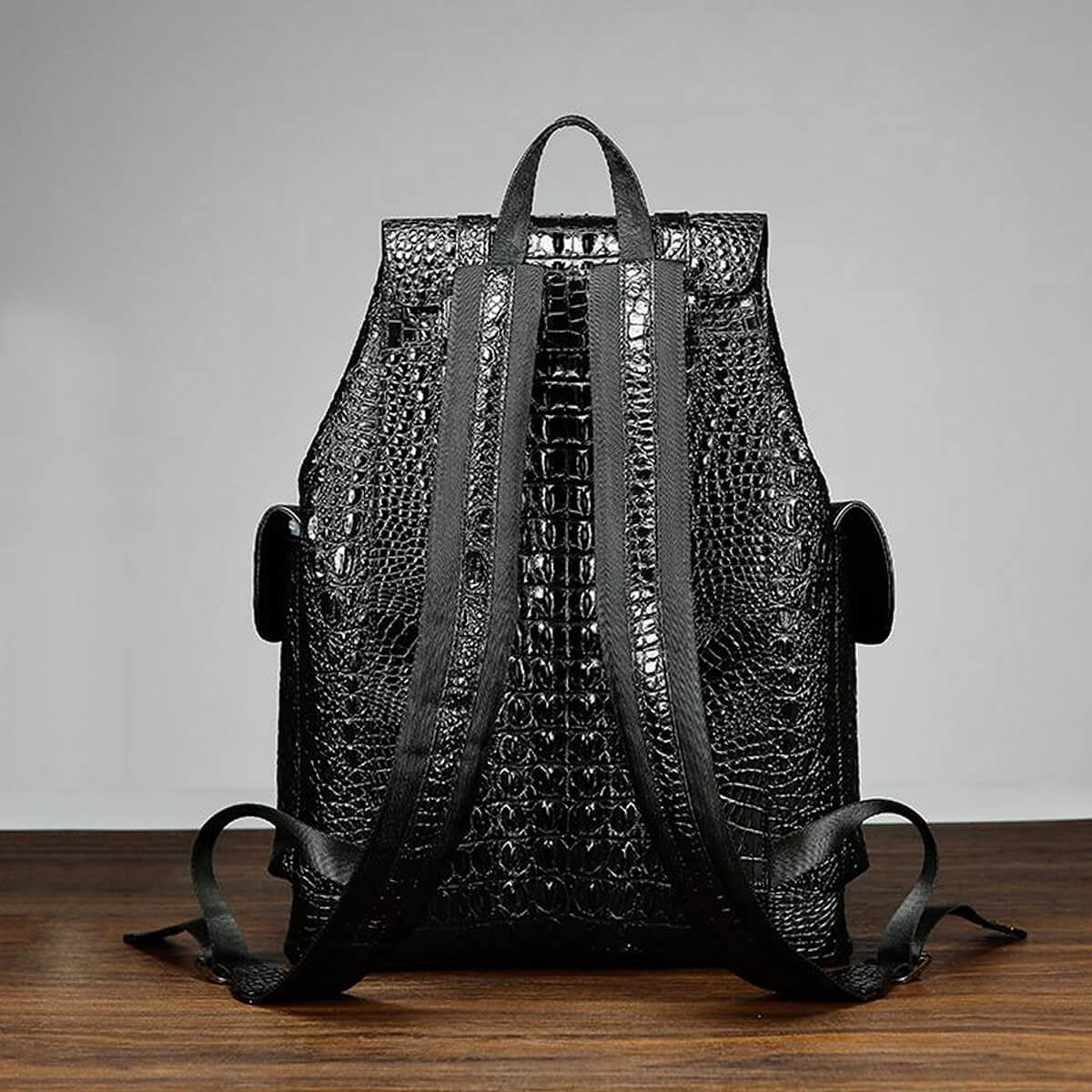 Crocodile on sale leather backpack