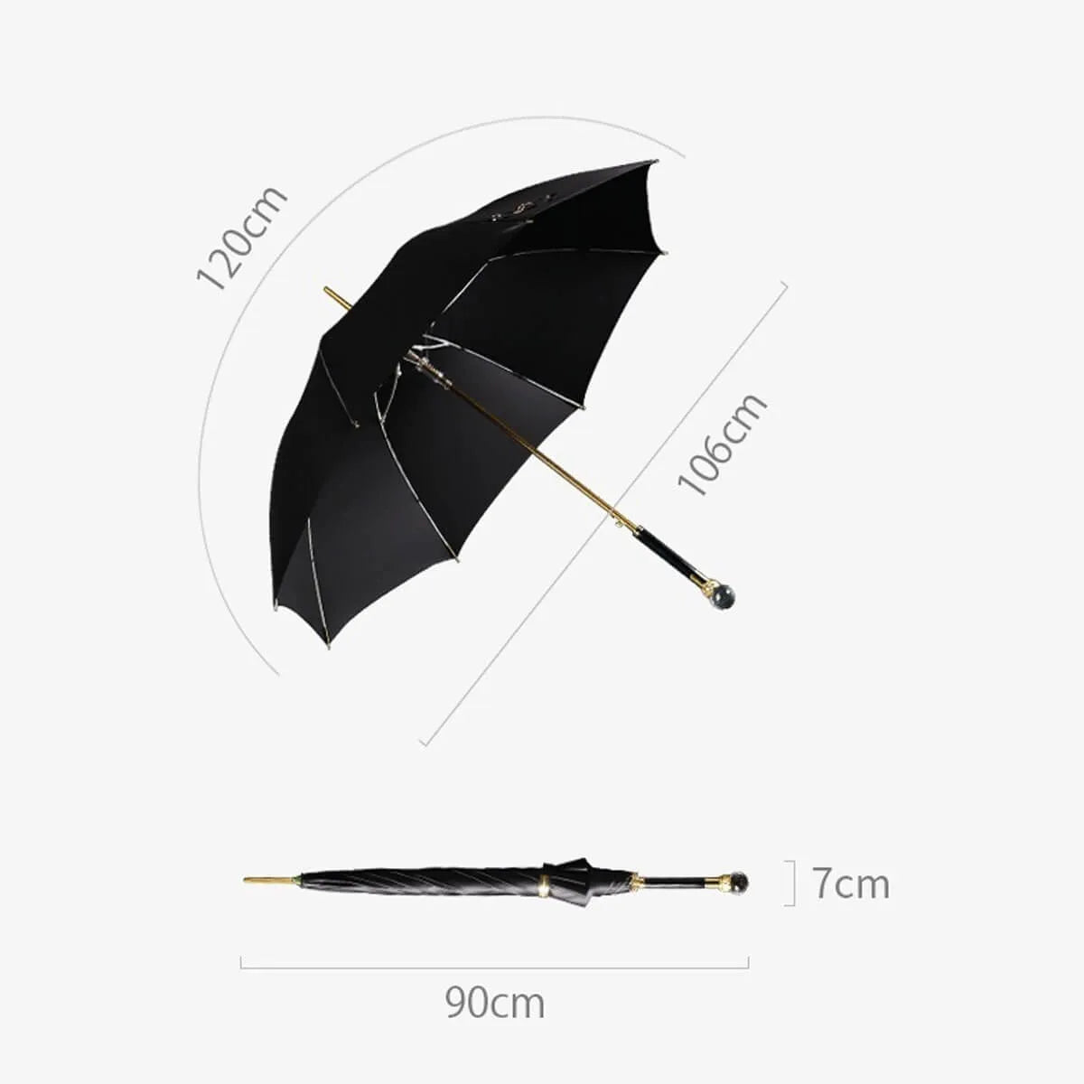 Luxury Crystal Large Long Handle Business Umbrella