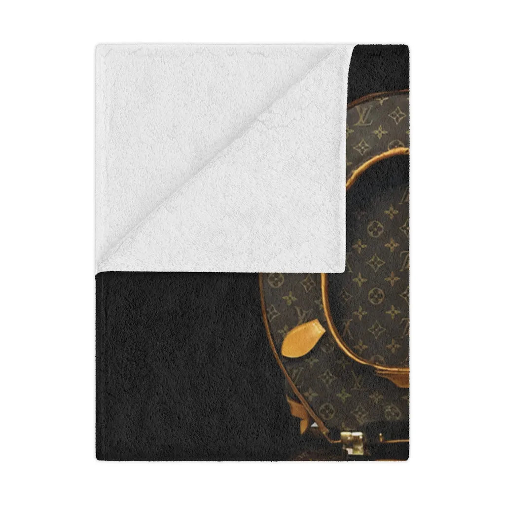 Luxury Golden Toilet Mob Wife Minky Blanket