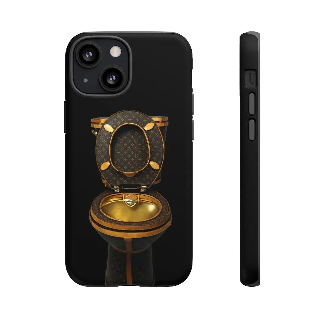 Luxury Golden Toilet Mob Wife Phone Cases