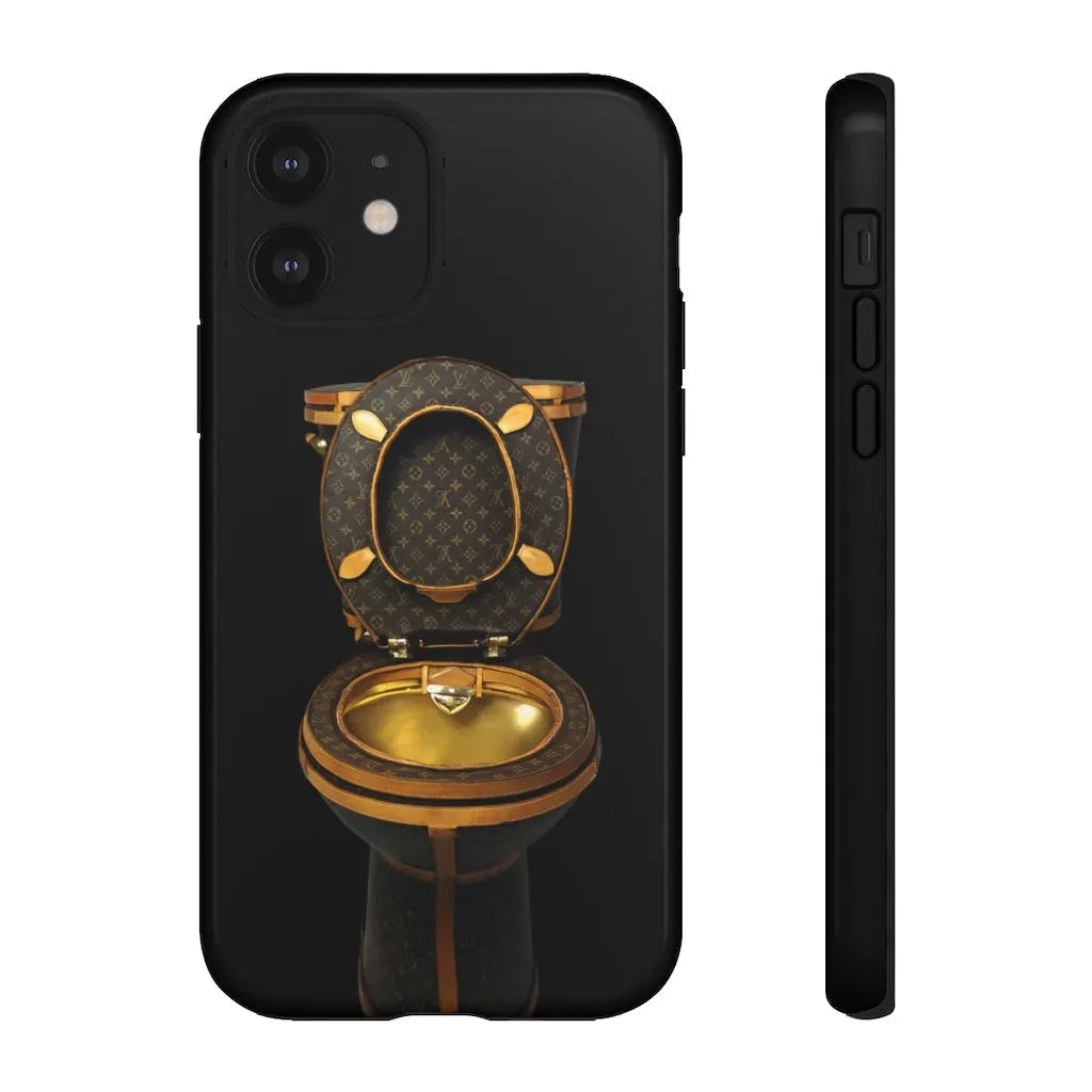 Luxury Golden Toilet Mob Wife Phone Cases