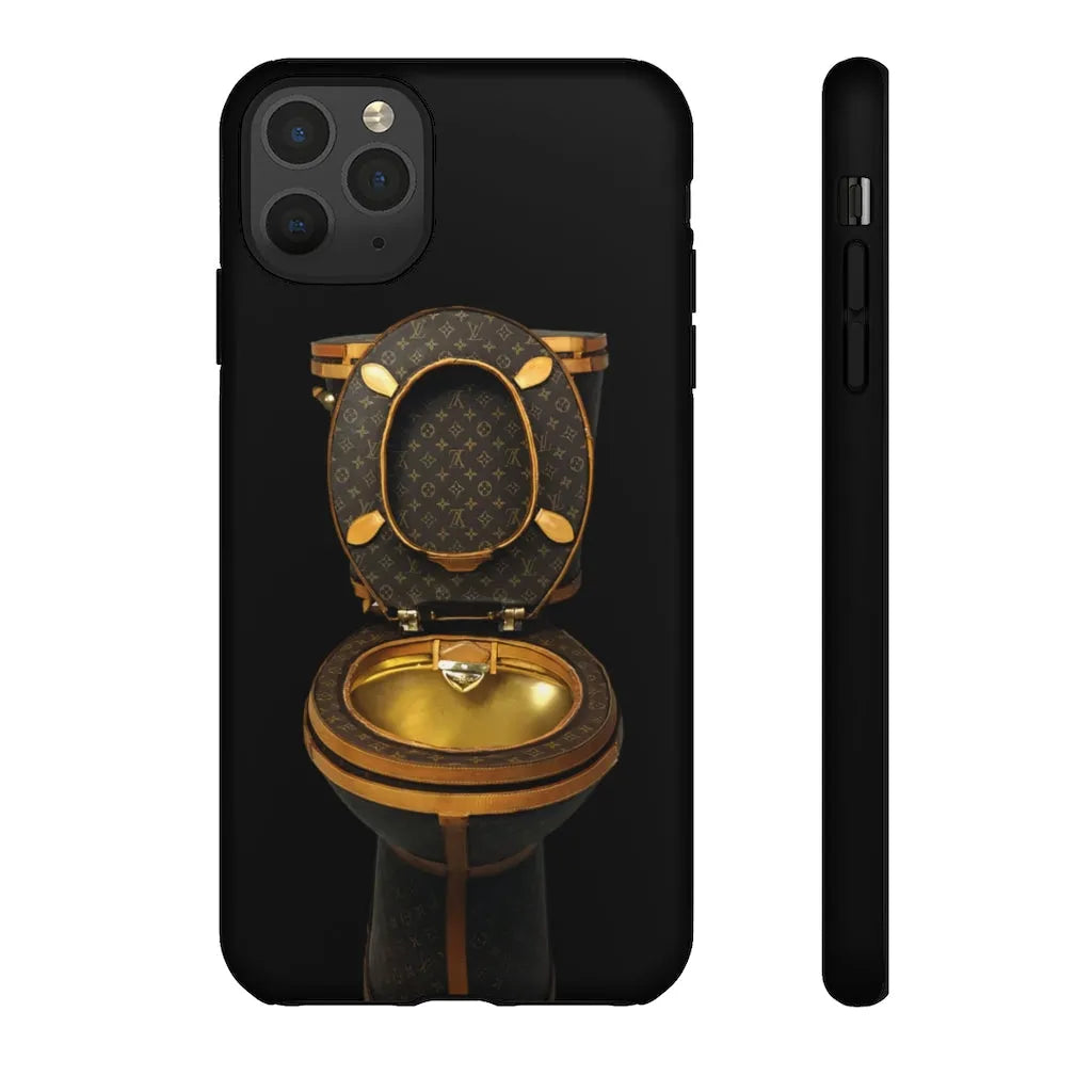 Luxury Golden Toilet Mob Wife Phone Cases