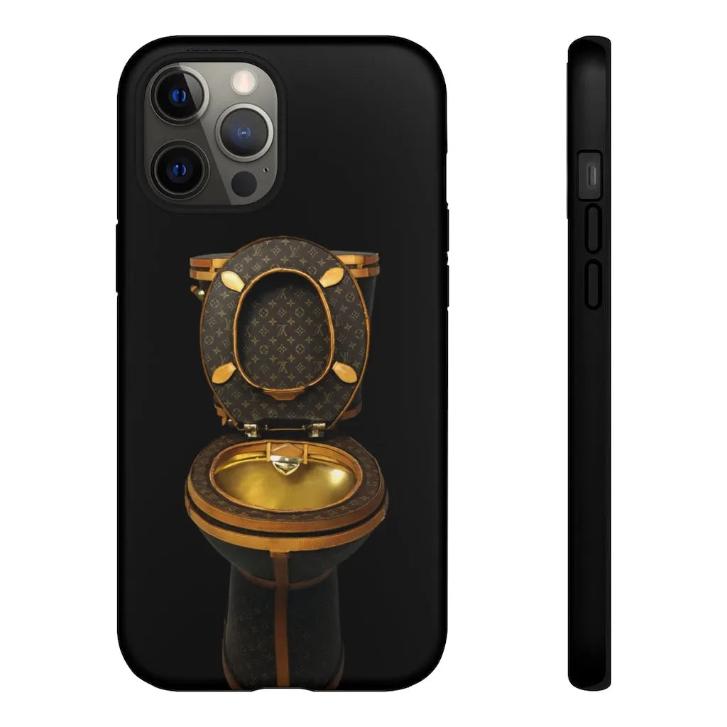 Luxury Golden Toilet Mob Wife Phone Cases