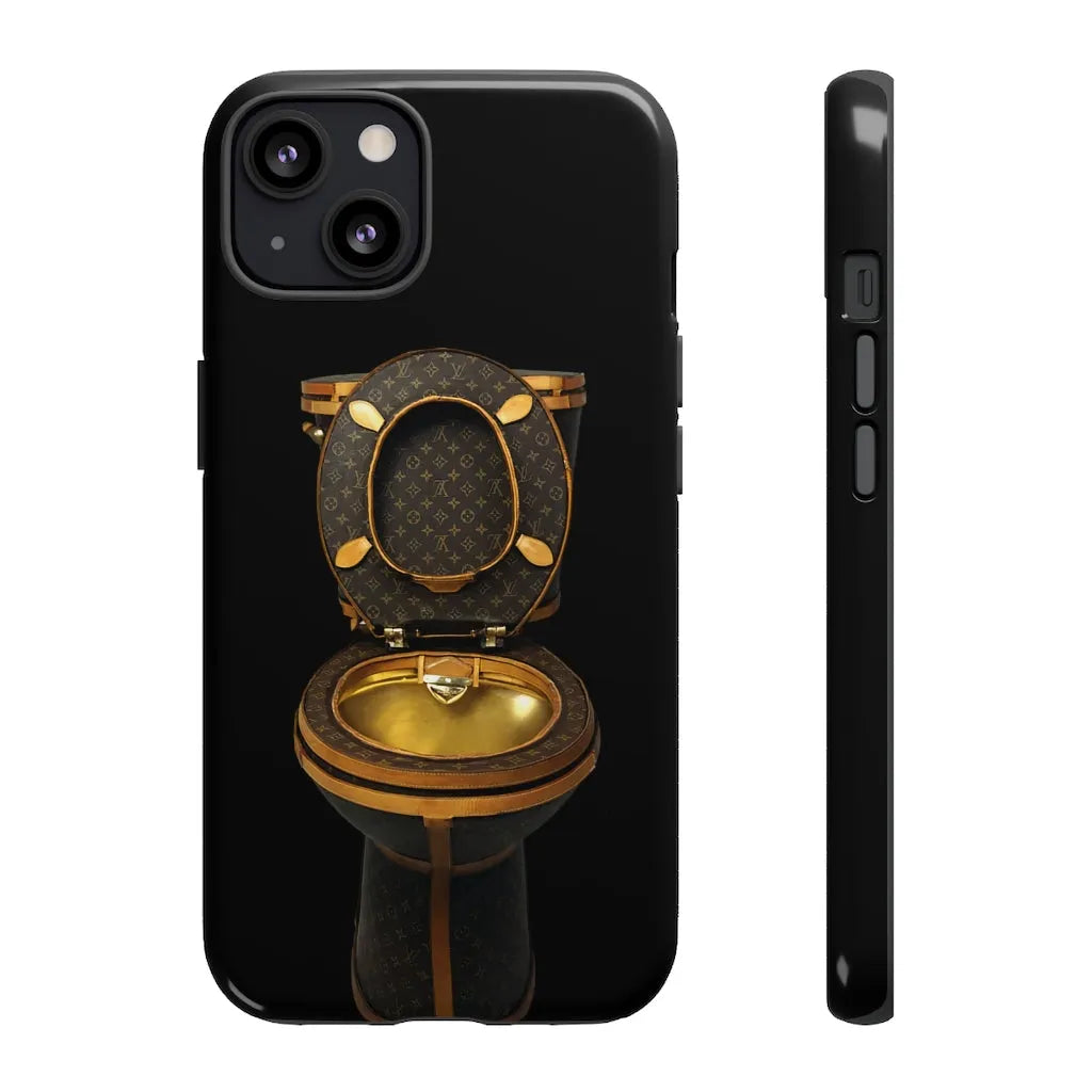 Luxury Golden Toilet Mob Wife Phone Cases