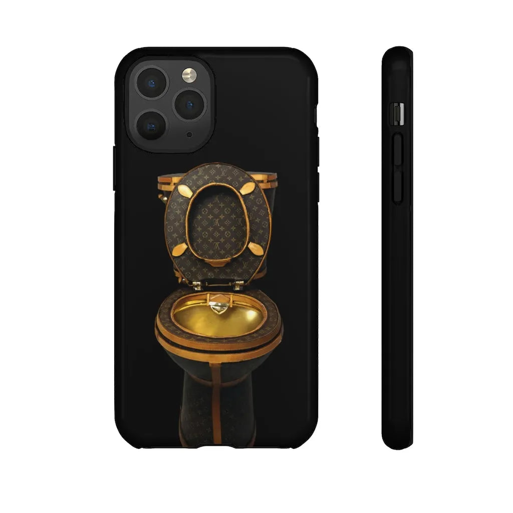 Luxury Golden Toilet Mob Wife Phone Cases