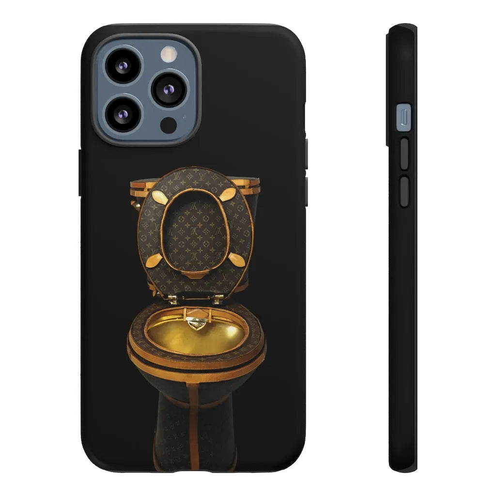 Luxury Golden Toilet Mob Wife Phone Cases