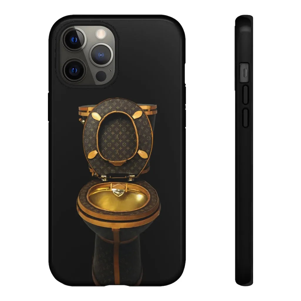 Luxury Golden Toilet Mob Wife Phone Cases