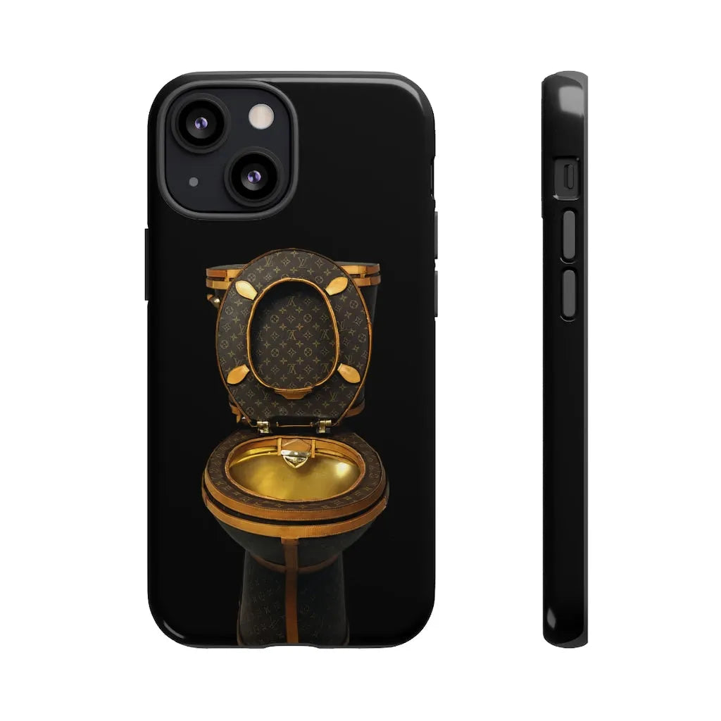 Luxury Golden Toilet Mob Wife Phone Cases