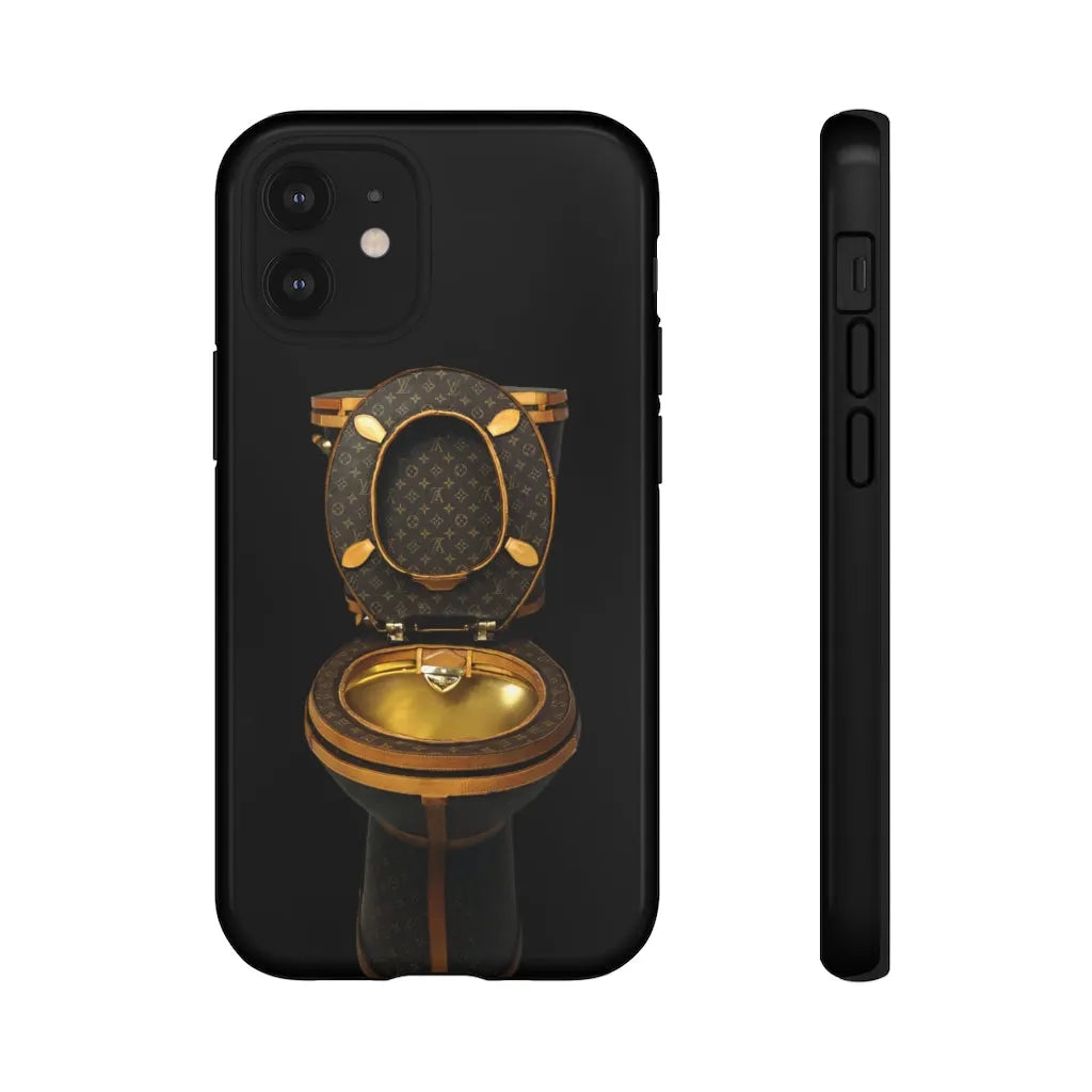 Luxury Golden Toilet Mob Wife Phone Cases