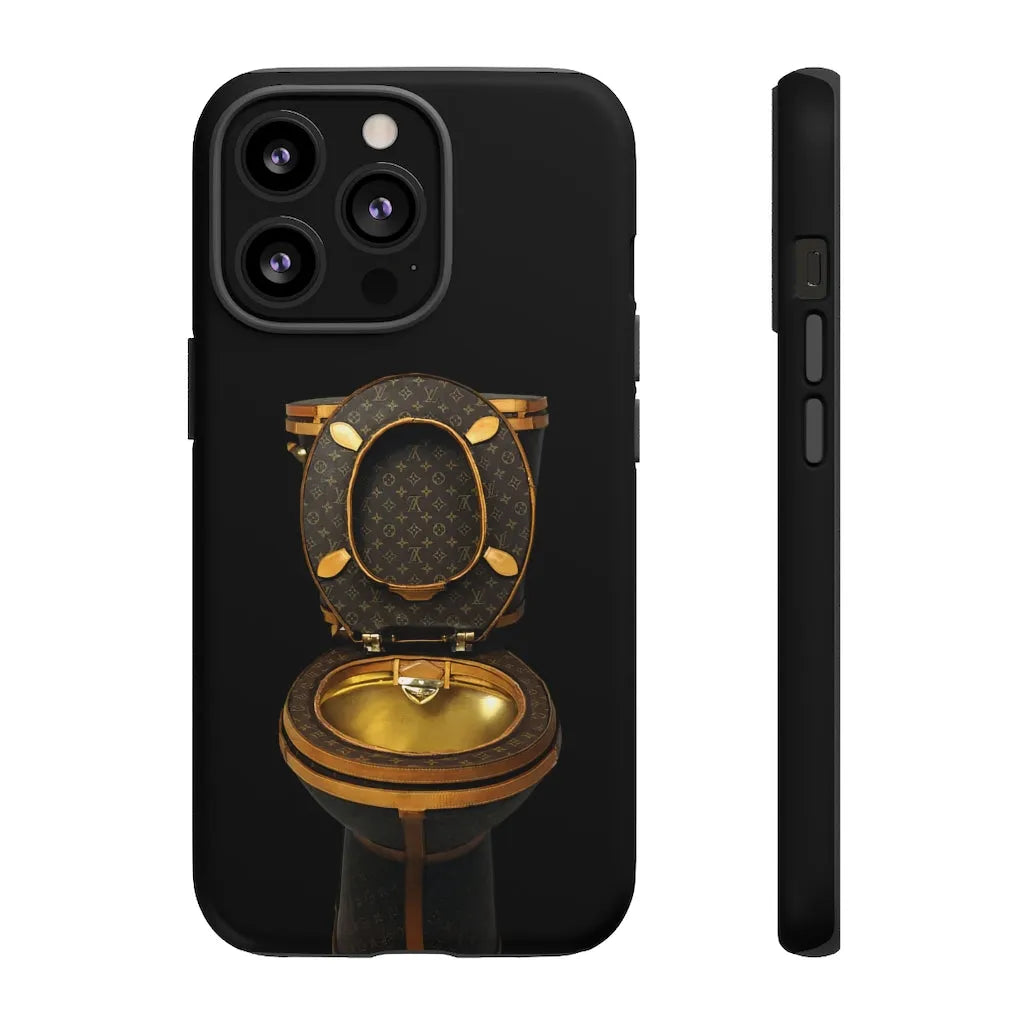 Luxury Golden Toilet Mob Wife Phone Cases