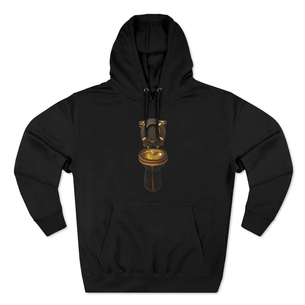 Luxury Golden Toilet Mob Wife Pullover Hoodie