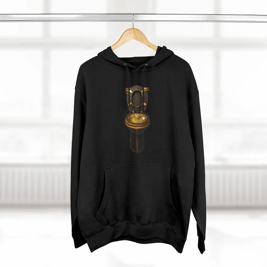 Luxury Golden Toilet Mob Wife Pullover Hoodie