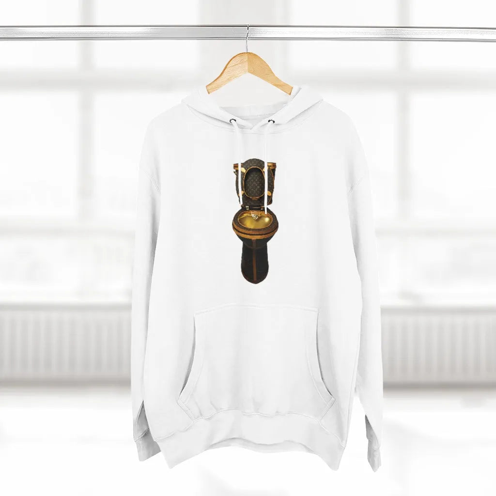 Luxury Golden Toilet Mob Wife Pullover Hoodie