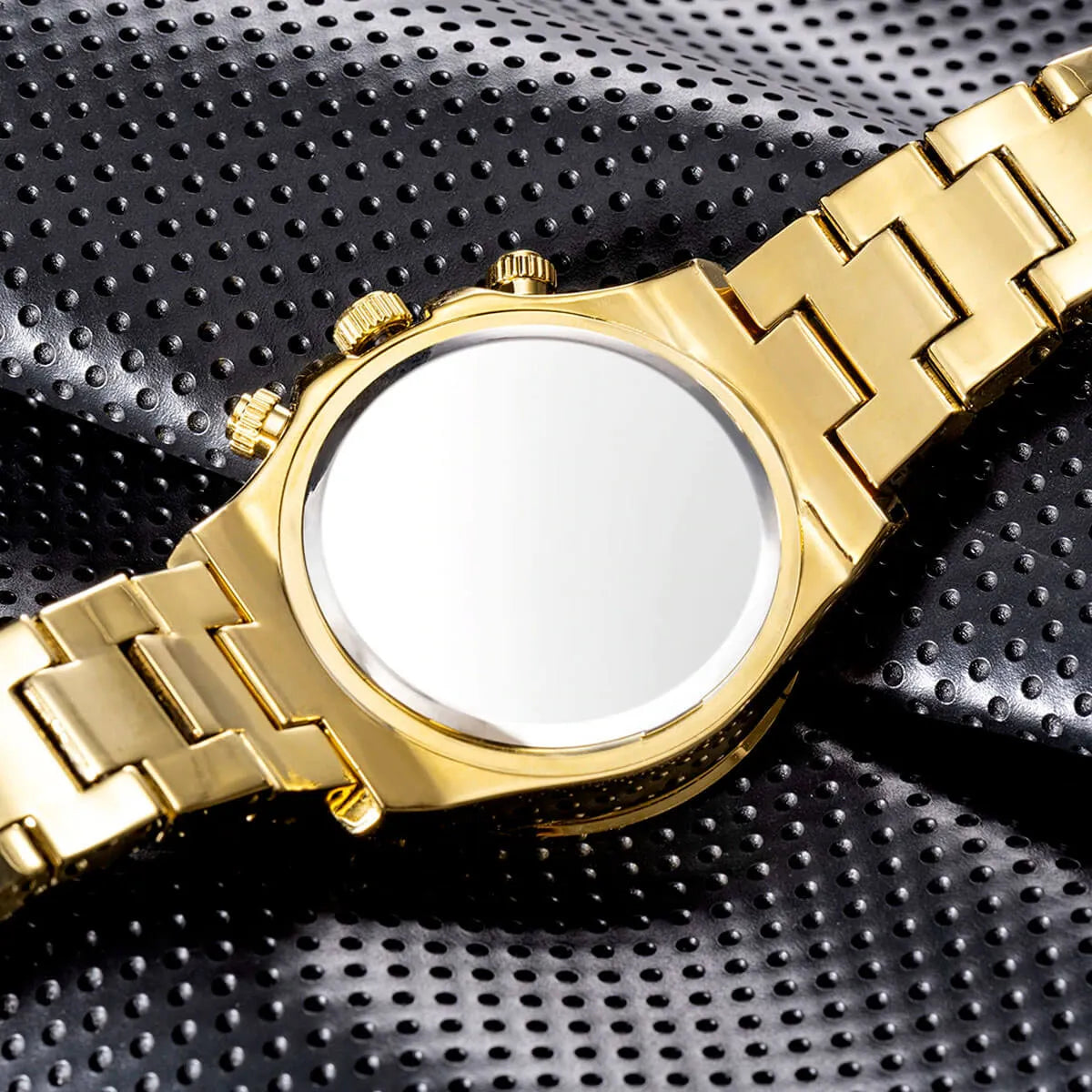 Luxury Golden Iced Out Diamond Stainless Steel Watch