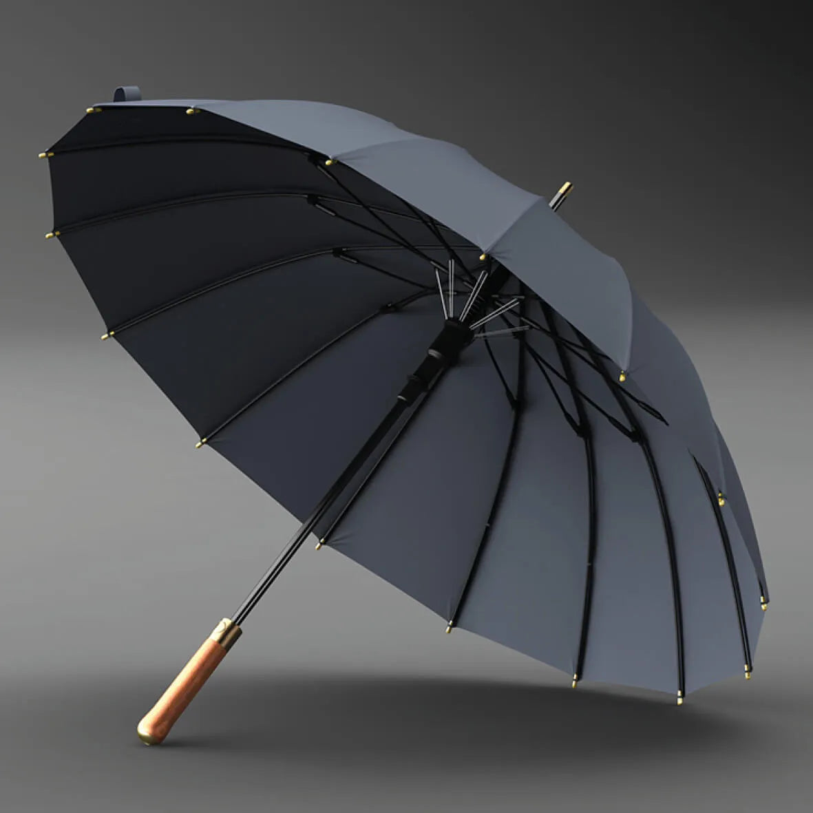 Luxury Large 16 Ribs Handle Business Gentleman Umbrella