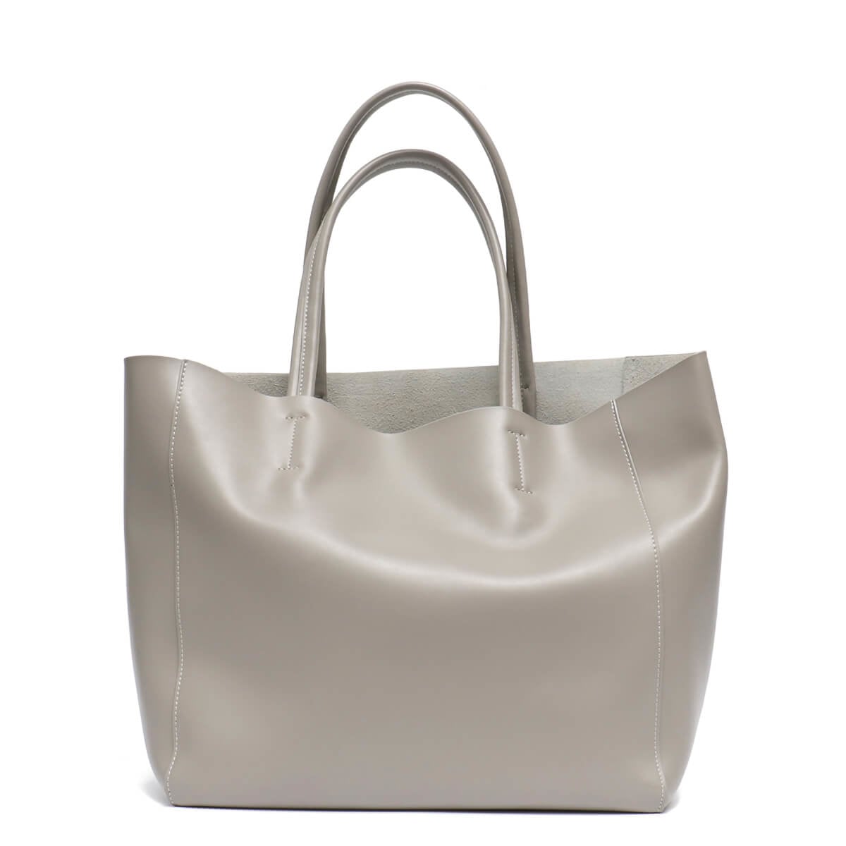 Luxury Leather Designer Women Grey Tote Bag